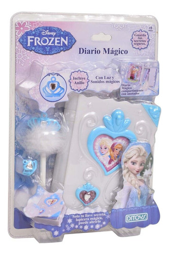 Diario Mágico Frozen Con Luz Y Sonido Disney Princesas