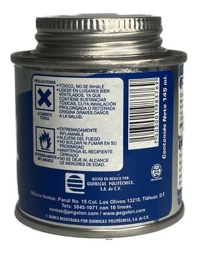 Imagen 3 de 3 de Pegalon Con Indicador Uv Para Cpvc Caja Con 8 Botes De 145ml
