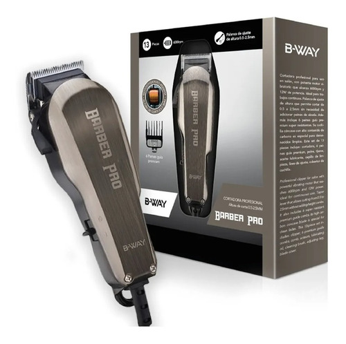 Imagen 7 de 10 de Corta Pelo Y Barba Profesional Bway Barber Pro 0.5-2.5mm 12w