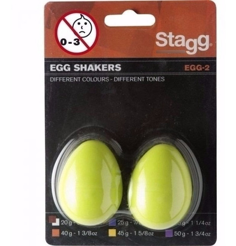 Par De Huevos Ri­tmicos Verde 35 Gramos Blister Stagg Seg2gr