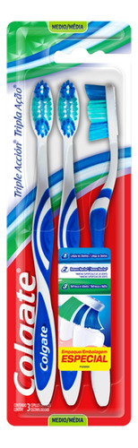 Cepillo de dientes Colgate Triple Acción medio pack x 3 unidades