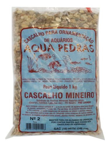 Substrato Para Aquários Aqua Pedras Mineiro 1kg