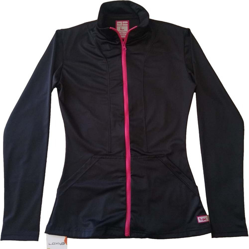 Chaqueta Blusa Dama Casual Deportiva Negra Silueta Fit