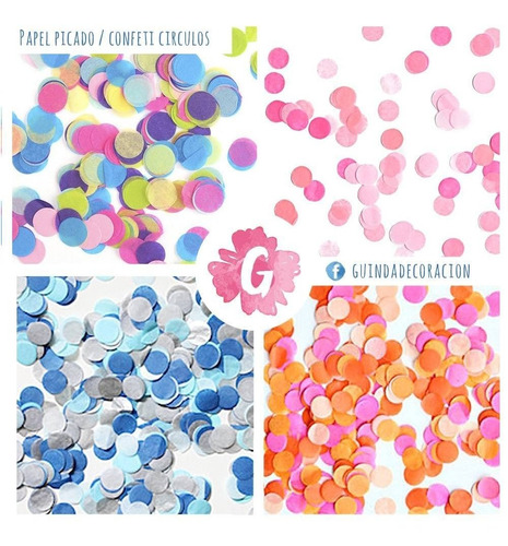 Confetti Colores Pasteles Dorado Plateado Para Decorar Mesas