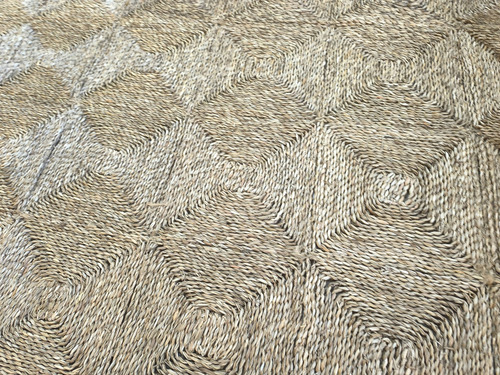 Alfombra Seagras 120x210 Cm Ancho 120 cm Color Yute Diseño de la tela Geométrica Largo 210 cm