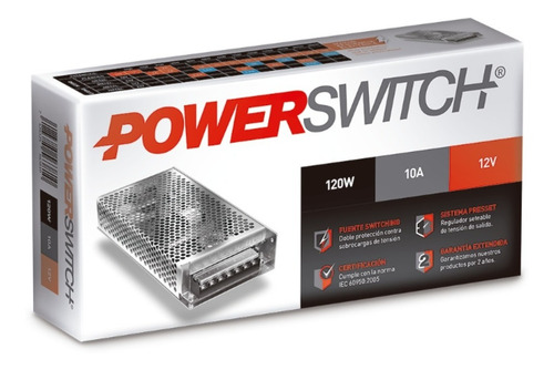 Fuente Switching Metal Ip20 Interior 120w 10a 12 Powerswitch