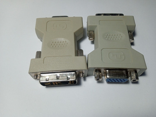 Adaptador Dvi-i 24+5 Macho X Svga Hd15 Fêmea Bege 5 Uns