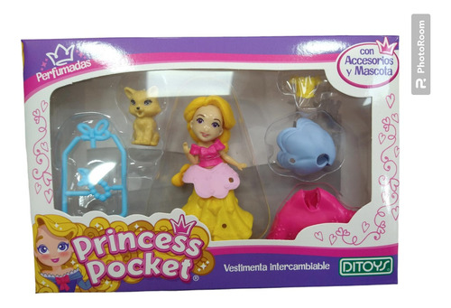 Princess Pocket Princesa Con Accesorios Y Mascota Ditoys!!