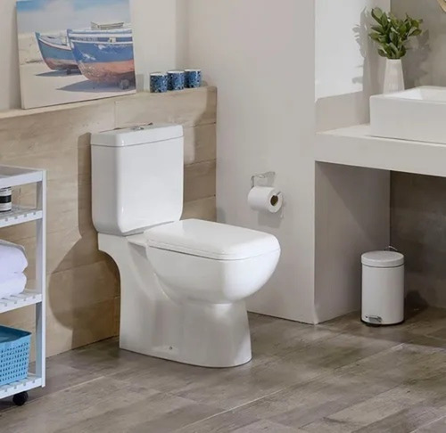 Imagen 2 de 10 de Inodoro Largo Deposito Dual Tapa Suave Piazza Amalfi Premium