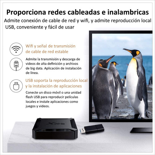 Tv Box Smart Tv 4k X96q Android Tv 10 2gb Ram + 16gb Rom
