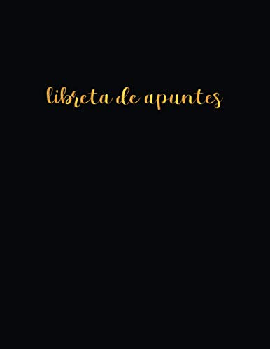 Libreta De Apuntes: Cubierta Negra - Tamaño -8 5 X 11 Pulgad