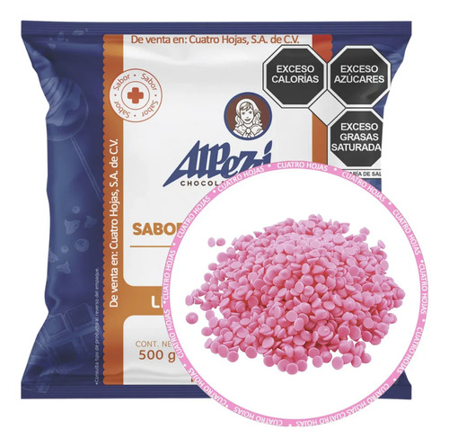 Chispas De Chocolate Color Rosa Alpezzi 500 Gr.