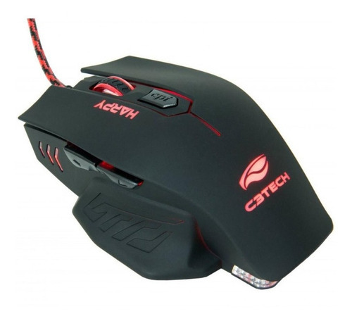 Mouse Gamer C3tech Mg-100bk Harpy Usb 3200dpi - Preto Preto
