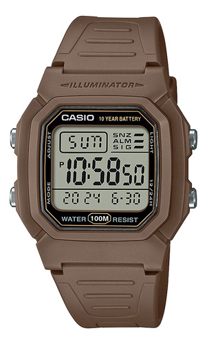 Reloj Casio W-800h-5a Resina Juvenil Marron