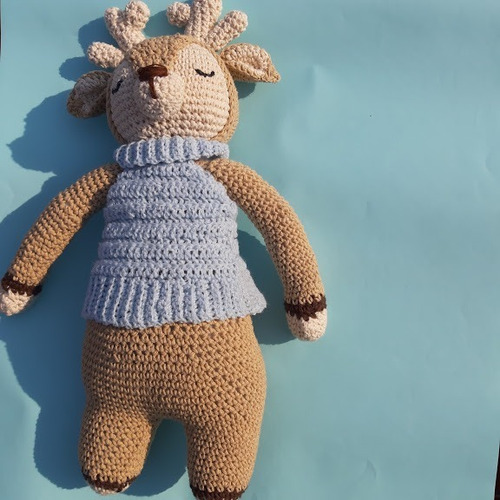 Imagen 2 de 5 de Ciervo Amigurumi Tejido Al Crochet