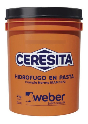 Ceresita Hidrofugo Inorganico Organico 4 Kg