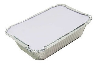 Envase Desechable De Aluminio 788 Grande Con Tapa Docena