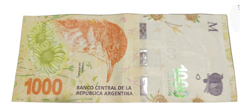 Billete $1000 Con Retinte De Impresion