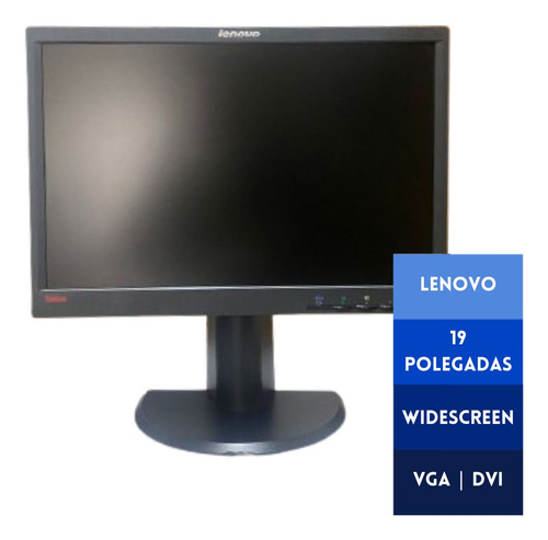 Monitor Lenovo Thinkvision 19 Polegadas Widescreen Dvi Vga (Usado)