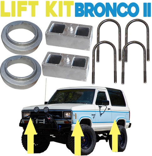 Kit Elevación Suspensión 2 Pulgadas Completo Ford Bronco Ii 