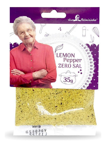 Lemon Pepper Vovó Palmirinha Zero Sal