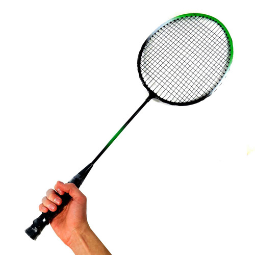 Raquetes De Badminton Verde E Preta Com Bolsa Raqueteira