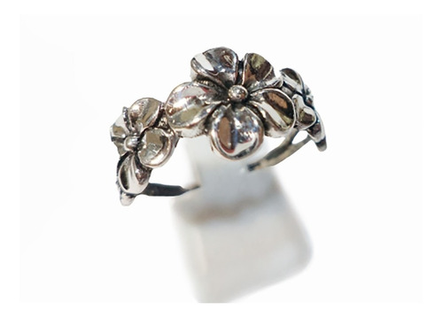 Flores Anillo Plata Original Todas Las Medidas