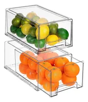 Comprar Sorbus - Cajones Para Nevera Contenedores Organizadores Transparentes Y Apilables Almacenamiento De Alimentos Para Cocina, Refrigerador, Congelador Y Almacenamiento (2 Unidades, Grande)