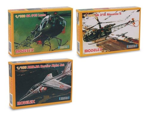 Imagen 5 de 8 de 4 Maquetas Para Armar De Aviones Modelex + 1 Pegamento