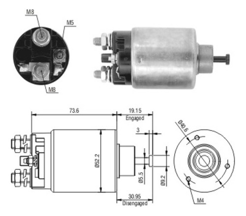 Solenoide Zm860 Opel Astra 1.8 2005