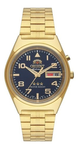 Relógio Orient Masculino Automático 469gp083 D2kx Dourado Cor do fundo Azul