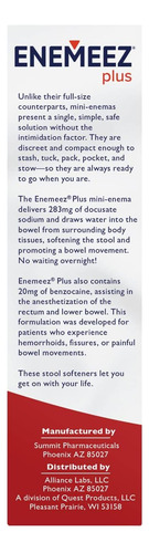 Enemeez Docusol Plus Docusate Sodium Enema Clear 5 Ml, 5 El