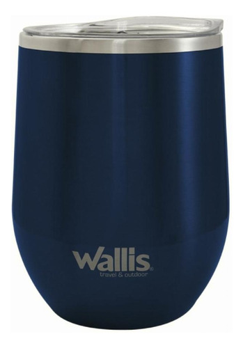 Termo Con Protector Deslizante, 350 Ml, Azul Marino