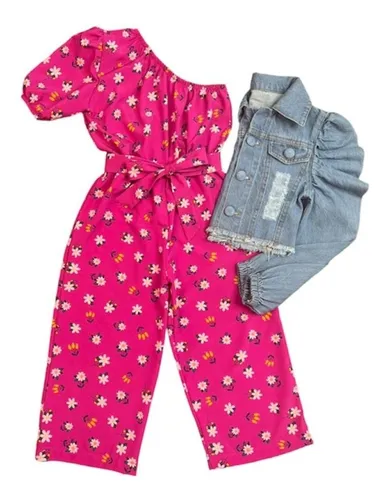 Pantacourt com cheap jaqueta jeans