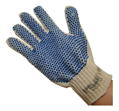 Imagen 4 de 8 de Pack X12 Guantes Moteados De Trabajo Reforzado Resistente