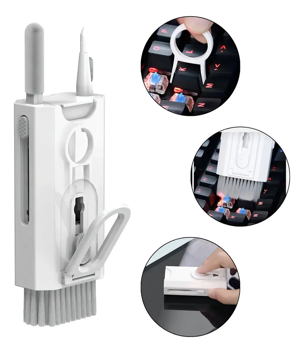 Kit Limpeza Notebook Celular Teclado Fone Pc Escova 8 Em 1