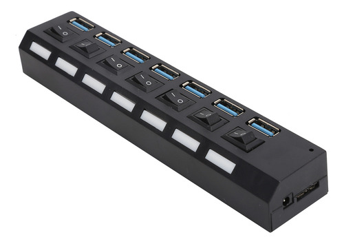 Hub De Várias Portas Usb 3.0 7 Divisor Individual De Alta V