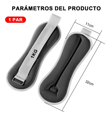 2 Piezas Pesas De Polainas Para Fitness Muñecas Y Tobillo