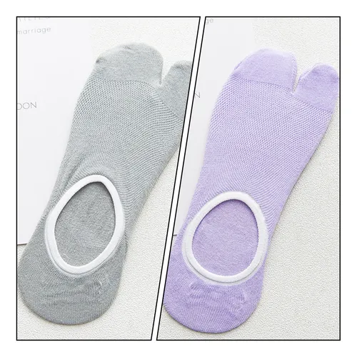 3 Pares De Calcetines Transpirables De Dos Dedos Para Niña,