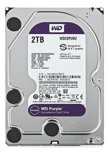 Disco Duro Interno Western Digital Wd Purple  2tb 