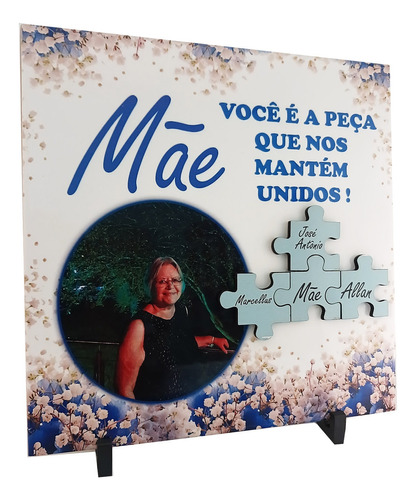 Porta Retrato Azulejo Exclusivo Dias Das Mães Foto Familia