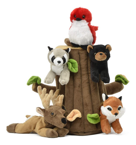 Casa Del Árbol De Felpa Unipak Con 5 Animales De Peluche Color Nombre Del Diseño