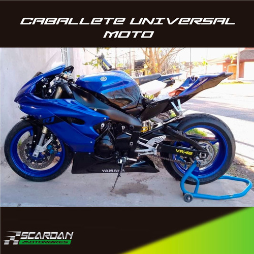 Caballete Moto Trasero Universal -- Varios Colores -- Azul