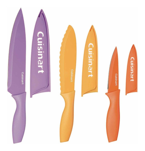 Cuchillos Cuisinart Advantage Color Morado/amarillo/naranja