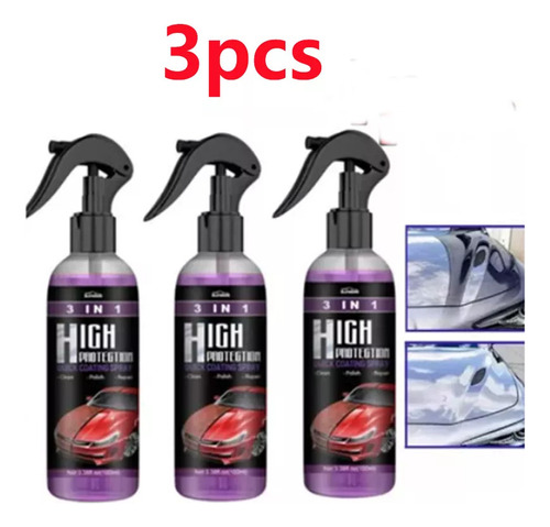 * Spray De Revestimiento 3 En 1 De Alta Protección Quick Car