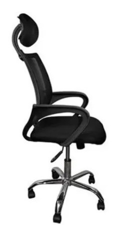 Imagen 1 de 4 de Silla Para Oficina Gerencial En Malla Negra Giratoria