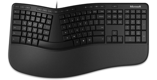 Microsoft Lxm-00003 Teclado Ergonomico Usb Negro