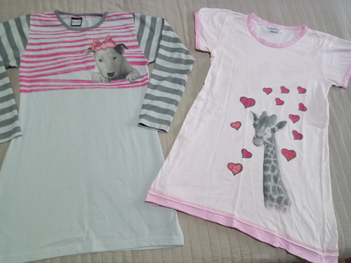 Dos Camisones Dif Modelos De Nena Talle 8/9 Años Marca Emmy 