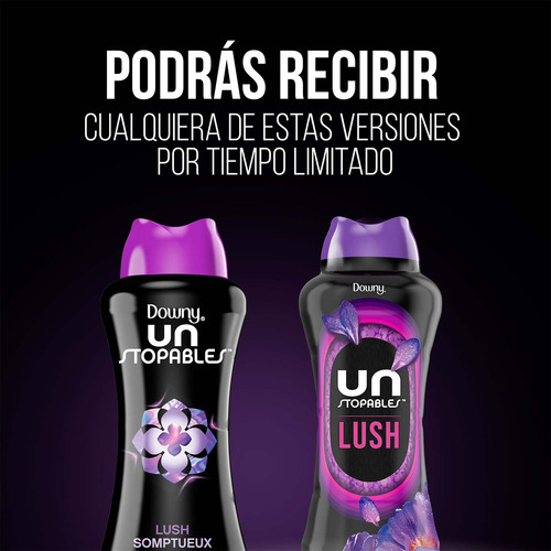 Perlas Para Ropa Downy Unstopables Lush 680g, Aroma Lavanda