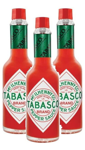 Kit 3 Molho  Tabasco Pimenta 60ml